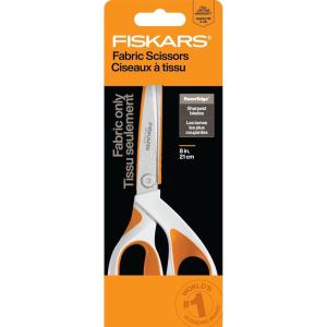 imageFiskars RazorEdge Fabric Scissors  8quot Heavy Duty Fabric Shears with SoftGrip Ergonomic Handle Premier Grade Stainless Steel BladesRazorEdge 8