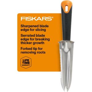 imageFiskars Steel Garden Knife MultiPurpose Weed Puller Gardening Tool for Planting Weeding Digging and Cultivating with Hanging HoleGarden Knife