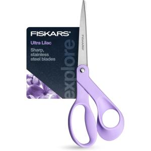 imageFiskars Ultra Lilac Scissors Explore Design Collection HighGrade Stainless Steel Blades and Ergonomic Handles for Arts and Crafts
