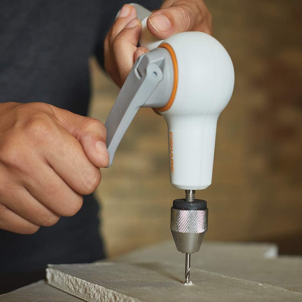 imageFiskars Crafts DIY Precision Hand Drill Grey WhiteGray