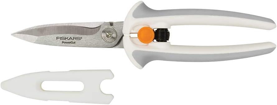 imageFiskars Crafts Easy Action PowerCut Snips 8 WhiteGray8 in Easy Action Snip