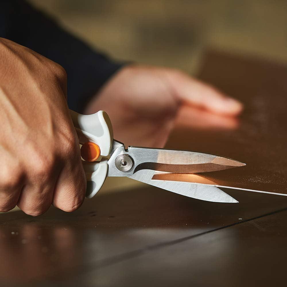 imageFiskars Crafts Easy Action PowerCut Snips 8 WhiteGray8 in Easy Action Snip