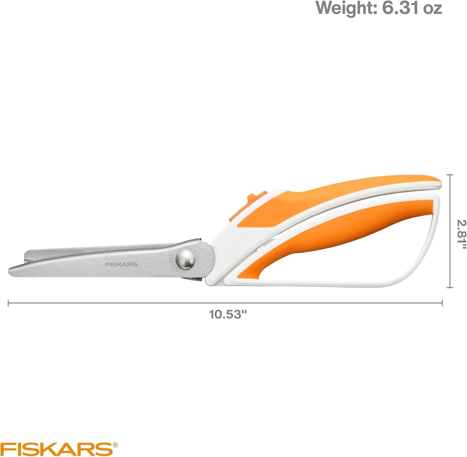 imageFiskars Pinking Shears ZigZag Edge Stainless Steel Blades Precision Cuts for Sewing Easy Action Spring Assist Fabric Scissors