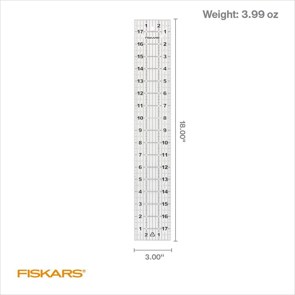 imageFiskars Sewing Ruler 3quot x 18quot Acrylic Ruler with Gridlines Sewing and Quilting Supplies Arts and Craft Supplies Clear3 x 18