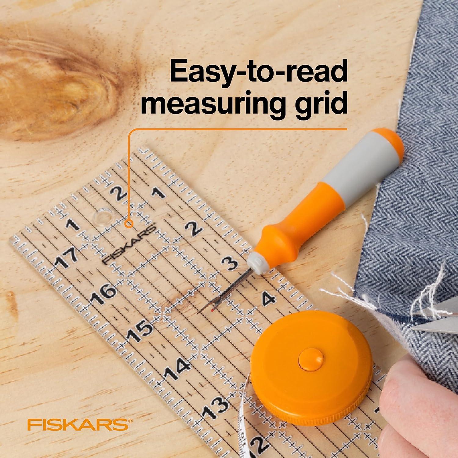 imageFiskars Sewing Ruler 3quot x 18quot Acrylic Ruler with Gridlines Sewing and Quilting Supplies Arts and Craft Supplies Clear3 x 18