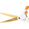 imageFiskars Easy Action 8quot Titanium Scissors  Stainless Steel Fabric and Mixed Media Scissors  Arts and Crafts  OrangeWhite10 Inch Titanium