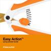 imageFiskars Easy Action 8quot Titanium Scissors  Stainless Steel Fabric and Mixed Media Scissors  Arts and Crafts  OrangeWhite6 Inch