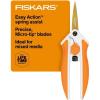imageFiskars Easy Action 8quot Titanium Scissors  Stainless Steel Fabric and Mixed Media Scissors  Arts and Crafts  OrangeWhite6 Inch