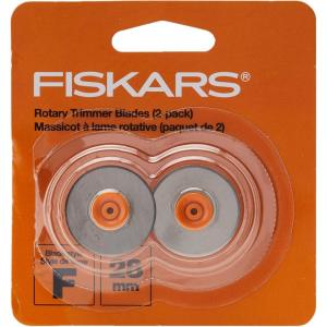 imageFiskars 28mm Replacement Titanium Rotary Cutter Blades 2Pack  Style F  Compatible with Fiskars 28mm Rotary Paper CuttersStyle F  28mm