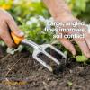 imageFiskars Ergo Cultivator for Digging Aerating Soil and Weeding Heavy Duty Garden Tool with Hanging Hole