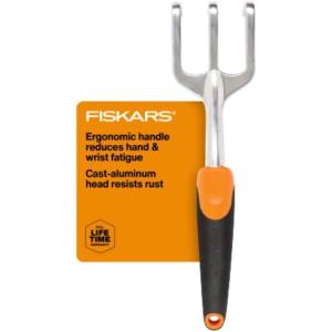 imageFiskars Ergo Cultivator for Digging Aerating Soil and Weeding Heavy Duty Garden Tool with Hanging Hole