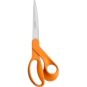imageFiskars Petite Original OrangeHandled Scissors Crafting and Sewing Stainless Steel Scissors for Smaller Hands Ergonomic Handle Paper and Fabric Supplies for Office Arts and Crafts9 Bent Dressmaker Shears