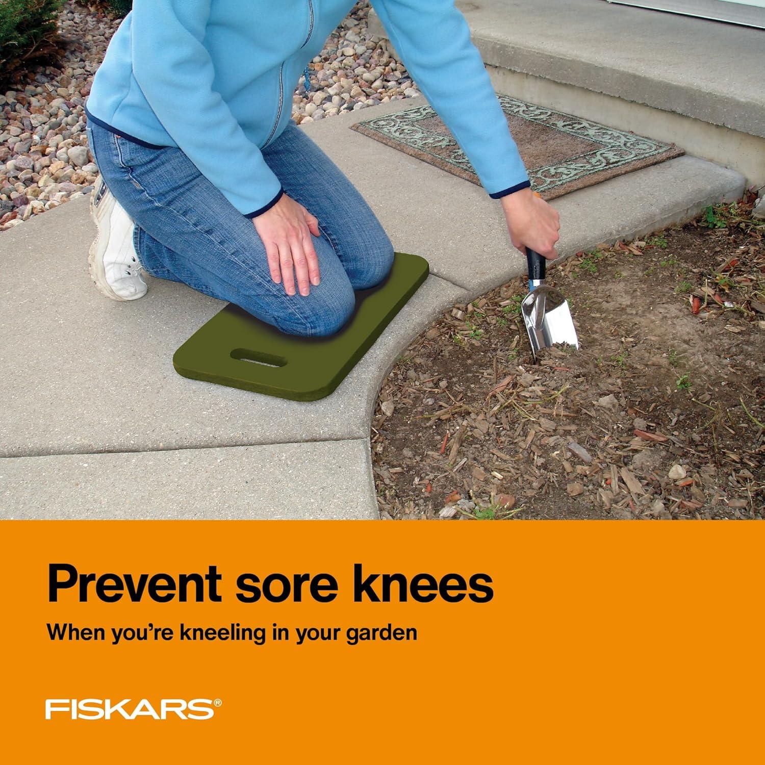 imageFiskars Garden Kneeling Pad 11quot x 18quot Lightweight and Thick EVA Foam Knee Cushion with Handle for Gardening Cleaning or Construction  Moisture and Rip Resistant Gardening Supplies Green