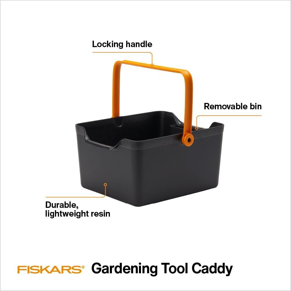 imageFiskars Garden Tool Caddy with Removable Small Tool Storage for Indoor and Outdoor Gardening Use Made with Recycled Plastic