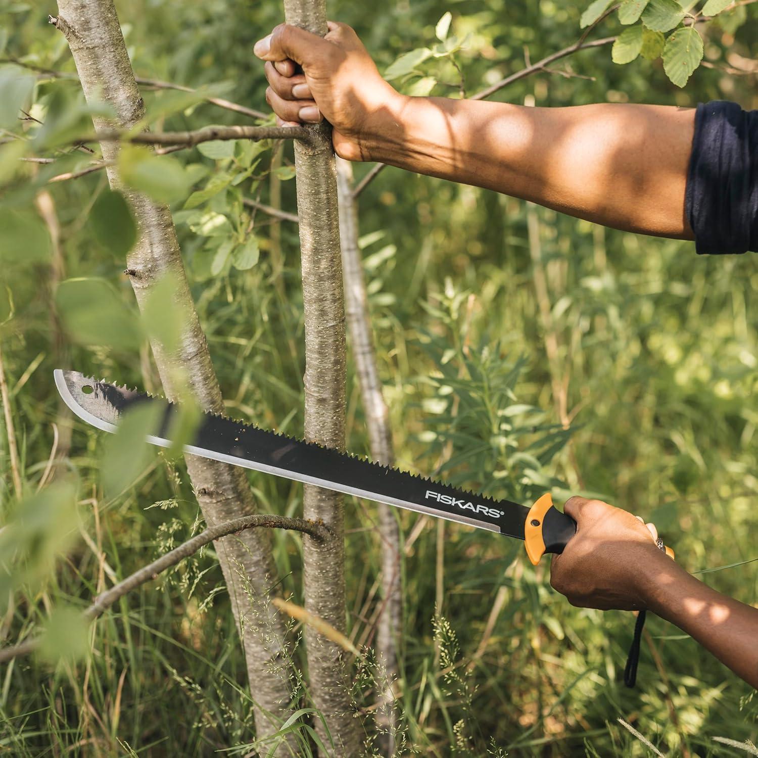 imageFiskars Machete Saw Gifts for Dad Tempered Steel Blade and Lanyard 18quot Black