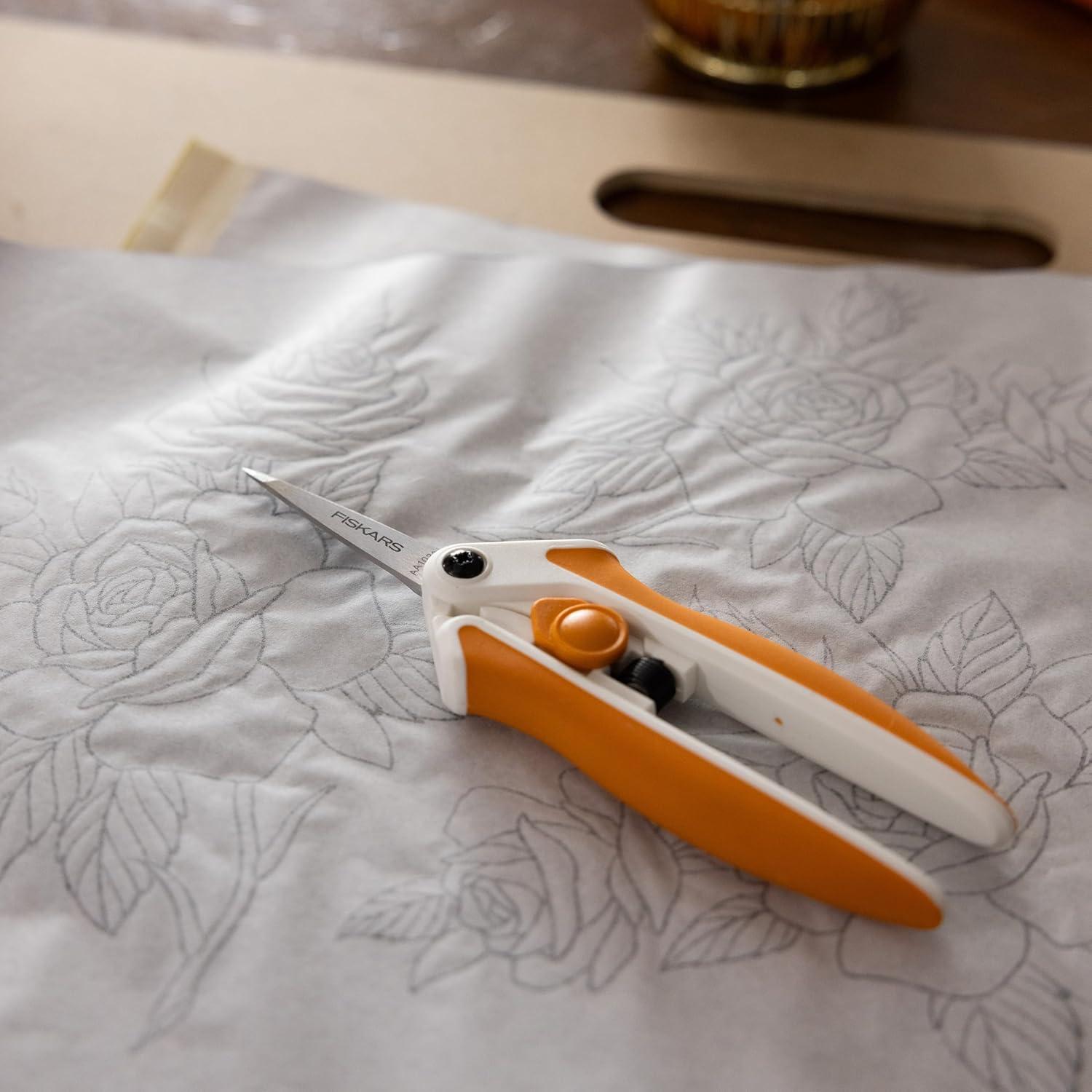imageFiskars RazorEdge Fabric Scissors  9quot Heavy Duty Fabric Shears with Ergonomic Handle  OrangeStainless Steel