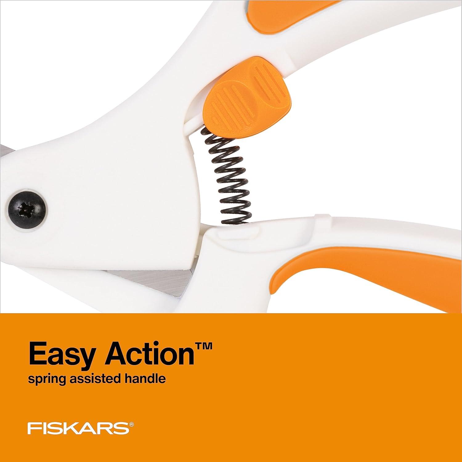 imageFiskars RazorEdge Fabric Scissors  9quot Heavy Duty Fabric Shears with Ergonomic Handle  OrangeStainless Steel