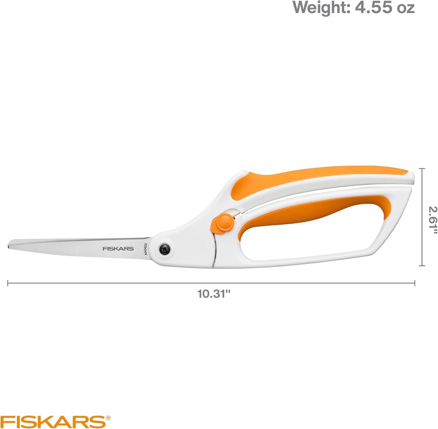imageFiskars RazorEdge Fabric Scissors  9quot Heavy Duty Fabric Shears with Ergonomic Handle  OrangeStainless Steel