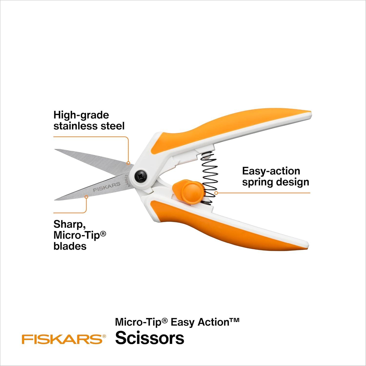 imageFiskars RazorEdge Fabric Scissors  9quot Heavy Duty Fabric Shears with Ergonomic Handle  OrangeStainless Steel