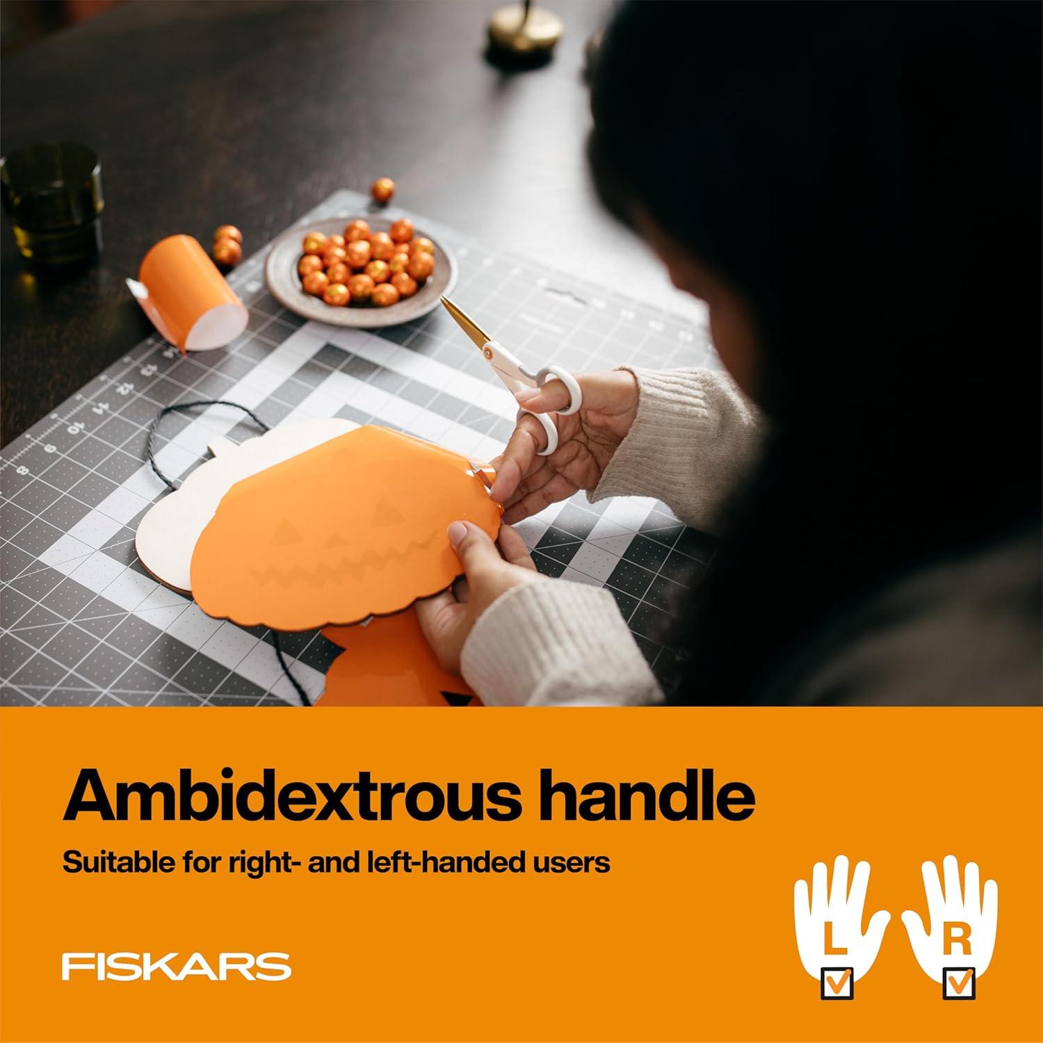 imageFiskars RazorEdge Fabric Scissors  9quot Heavy Duty Fabric Shears with Ergonomic Handle  OrangeTitanium