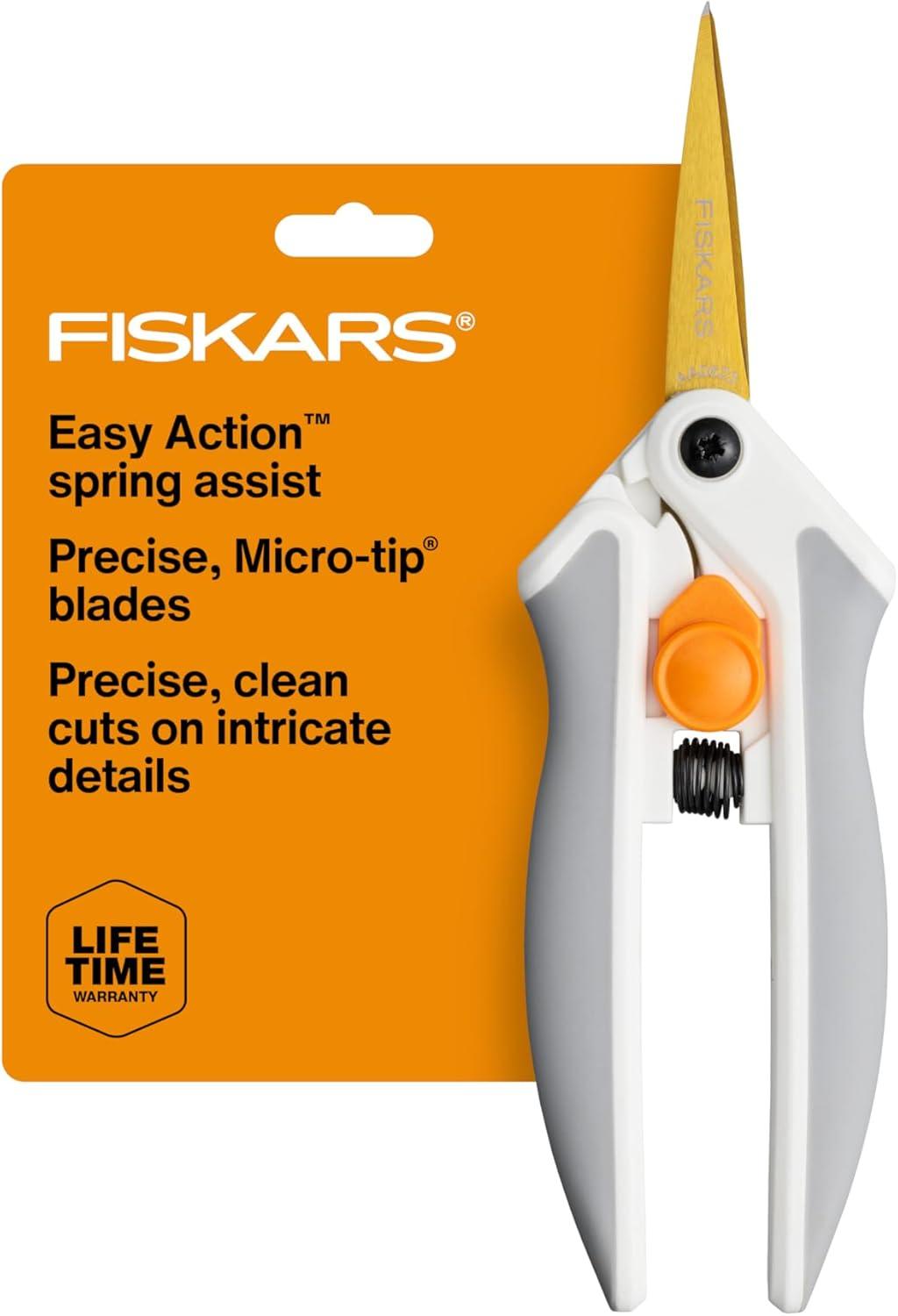imageFiskars RazorEdge Fabric Scissors  9quot Heavy Duty Fabric Shears with Ergonomic Handle  OrangeTitanium