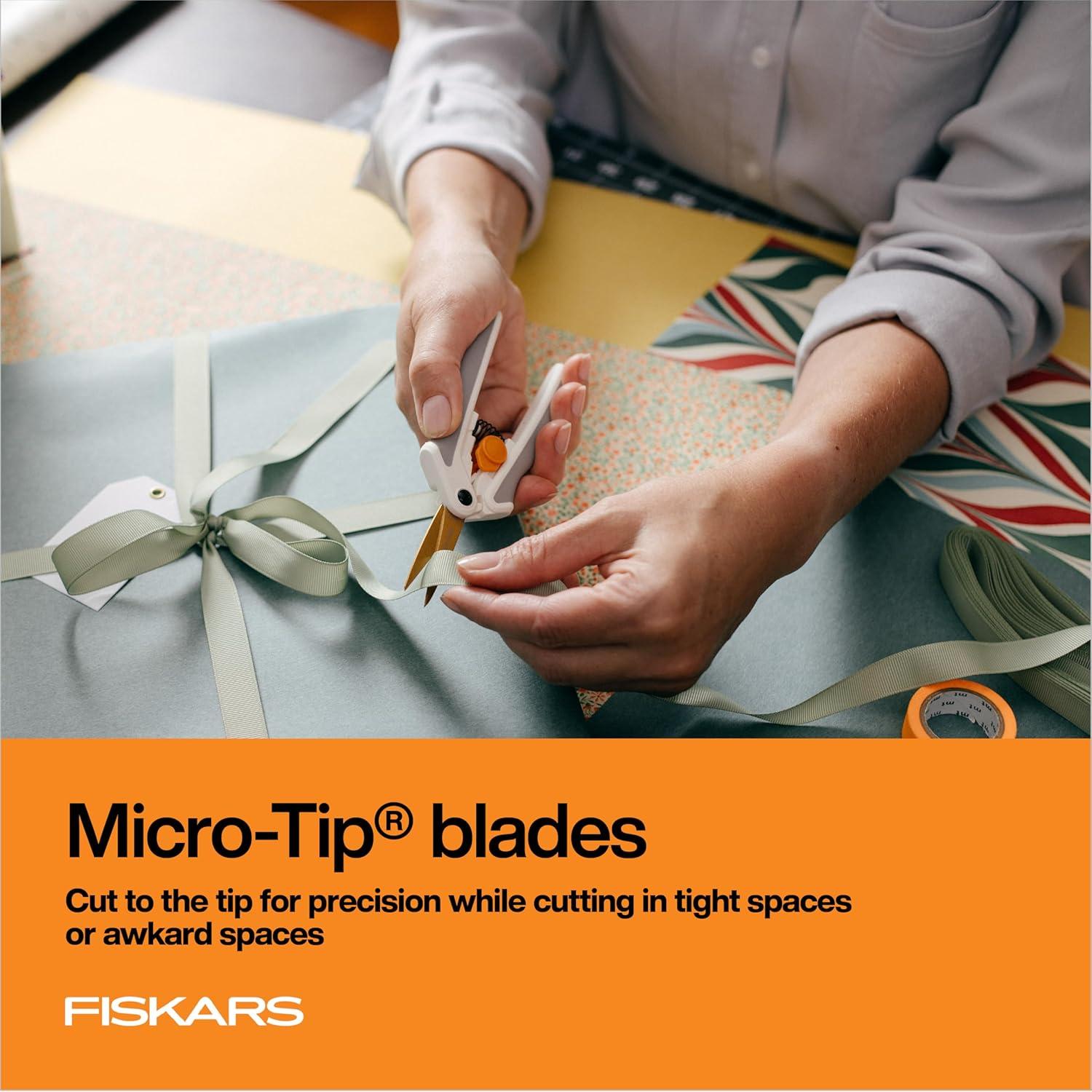 imageFiskars RazorEdge Fabric Scissors  9quot Heavy Duty Fabric Shears with Ergonomic Handle  OrangeTitanium