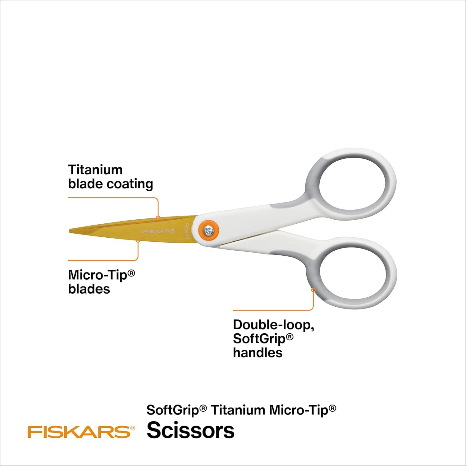imageFiskars RazorEdge Fabric Scissors  9quot Heavy Duty Fabric Shears with Ergonomic Handle  OrangeTitanium