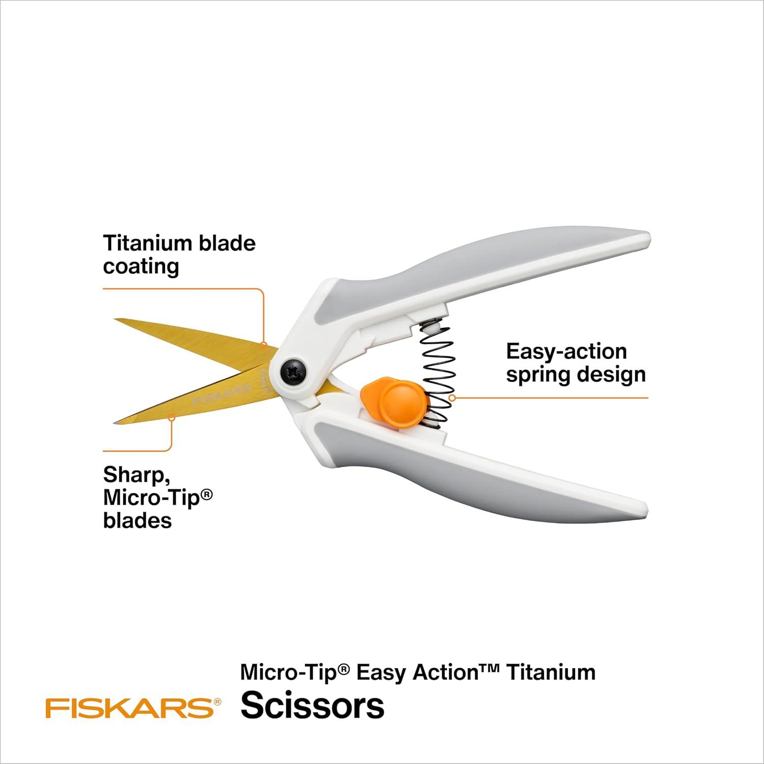 imageFiskars RazorEdge Fabric Scissors  9quot Heavy Duty Fabric Shears with Ergonomic Handle  OrangeTitanium