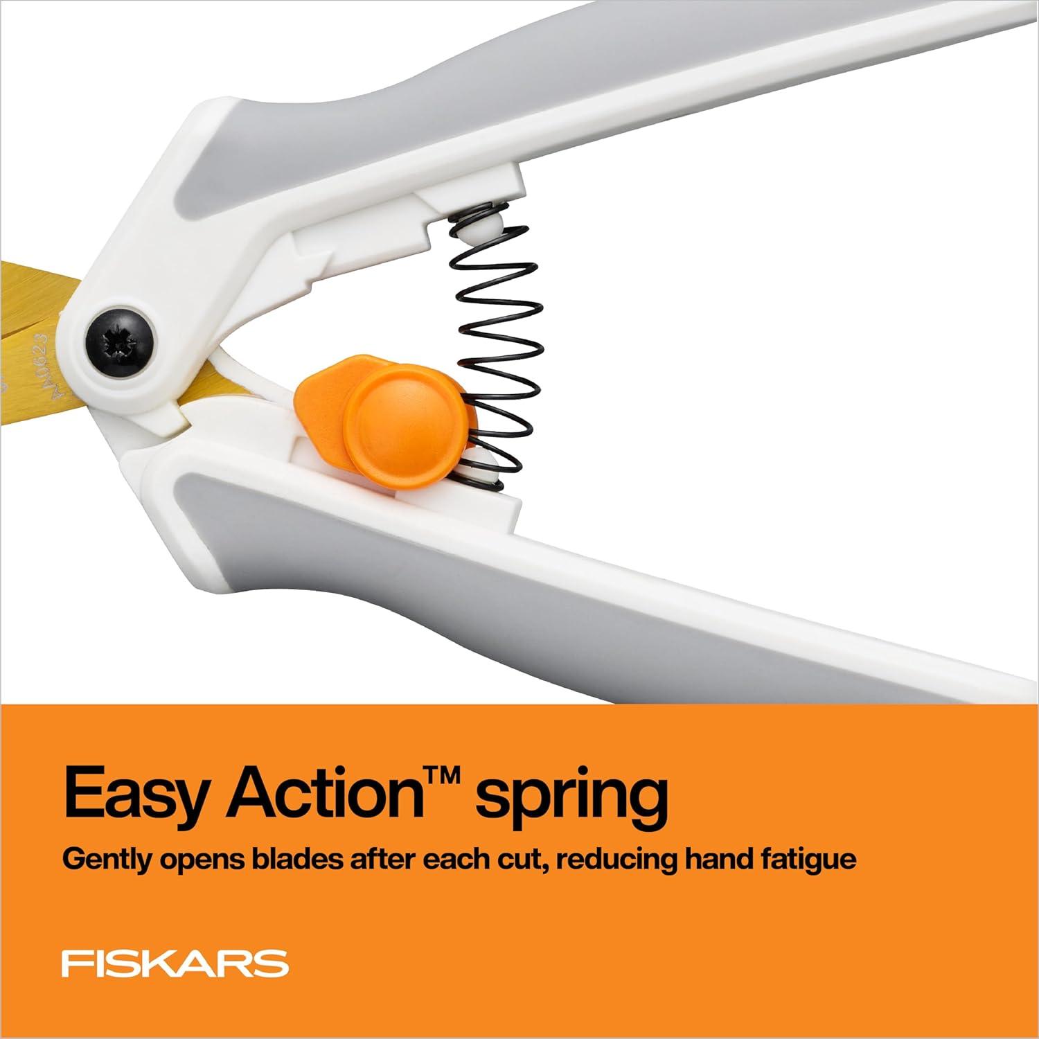 imageFiskars RazorEdge Fabric Scissors  9quot Heavy Duty Fabric Shears with Ergonomic Handle  OrangeTitanium