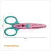 imageFiskars Craft Scissors for Kids Decorative Edge with Zoo Animal Pattern Zig Zag Design Ages 47 3Pack