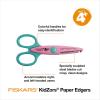 imageFiskars Craft Scissors for Kids Decorative Edge with Zoo Animal Pattern Zig Zag Design Ages 47 3Pack