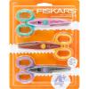 imageFiskars Craft Scissors for Kids Decorative Edge with Zoo Animal Pattern Zig Zag Design Ages 47 3Pack