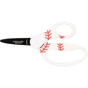 imageFiskars 5quot PointedTip Scissors for Kids 47 with NonStick Blades 1Pack  Scissors for School or Crafting  Back to School Supplies  BaseballSoftballPointed