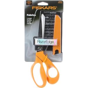 imageFiskars RazorEdge Fabric Scissors  9quot Heavy Duty Fabric Shears with Ergonomic Handle  OrangeOrange