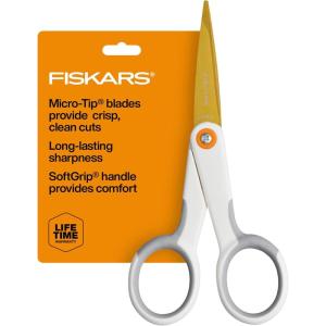 imageFiskars RazorEdge Fabric Scissors  9quot Heavy Duty Fabric Shears with Ergonomic Handle  OrangeTitanium