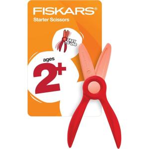 imageFiskars Starter Scissors  Safe Teaching Scissors for Kids Ages 2 with Spring Action ampamp NoLoop Handle For Craft and School Supplies 5 inches1 Pack