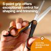 imageFiskars Pet Blending Scissors Dog and Cat Grooming Scissors Serrated Teeth for Thinning ampamp SoftGrip Handle 65 OrangeBlack