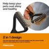 imageFiskars Pet Dematting Rake Cat ampamp Dog Comb WideSpaced Curved Teeth ampamp SoftGrip Handle for Easy Dematting 675 OrangeBlack