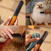 imageFiskars Pet Wide Tooth Comb Cat ampamp Dog Comb WideSpaced Rounded Teeth ampamp SoftGrip Handle for Gentle Detangling 7 OrangeBlack