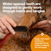 imageFiskars Pet Wide Tooth Comb Cat ampamp Dog Comb WideSpaced Rounded Teeth ampamp SoftGrip Handle for Gentle Detangling 7 OrangeBlack