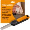 imageFiskars Pet Nail File Cat and Dog Nail File Contoured Shape ampamp SoftGrip Handle for Smooth Finishing 725 OrangeBlack