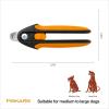 imageFiskars Pet Large Nail Clippers Cat and Dog Nail Clippers SemiCircular Blade ampamp SoftGrip Handle with Safety Lock 575 OrangeBlack