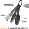 imageFiskars 3Piece Cultivating Tool Set Stainless Steel Trowel Scoop ampamp Cultivator with SpaceSaving Nesting Design