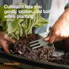 imageFiskars 3Piece Cultivating Tool Set Stainless Steel Trowel Scoop ampamp Cultivator with SpaceSaving Nesting Design