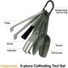 imageFiskars 5Piece Cultivating Tool Set for Indoor Plants  Stainless Steel Scoop Trowel Cultivator Tongs amp Brush SpaceSaving Nesting Design for Houseplants Succulents amp Cacti