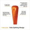 imageFiskars Helix Splitting Wedge for Large Stubborn Logs  Forged Steel Wood Splitting Wedge with Helicoidal Profile 175 x 85 x 225