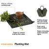 imageFiskars Planting Mat for Indoor Gardening  Foldable Repotting Mat and Potting Tray with SnapUp Sides Durable WaterResistant Nylon 175 x 175