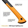 imageFiskars X36 Super Splitting Axe 36 Advanced Blade Design Splitting Wedge ExtraLong Handle for Large Logs Forged Steel RustResistant ShockAbsorbing Lightweight FiberComp