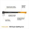 imageFiskars X36 Super Splitting Axe 36 Advanced Blade Design Splitting Wedge ExtraLong Handle for Large Logs Forged Steel RustResistant ShockAbsorbing Lightweight FiberComp