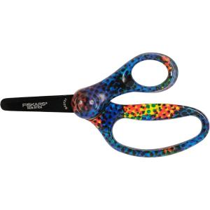 imageFiskars Designer Nonstick Blunttip 5 Kids Scissors Bright Pixels